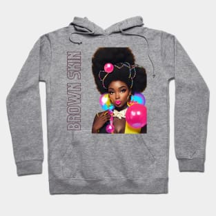 Brown Skin Bow Tie Beauty Hoodie